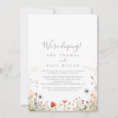 Blisses Boho Wildblume Elopement Empfang Einladung (Vorderseite)