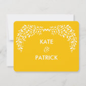 Blisses Laurel EDITABLE FARBE RSVP Card (Rückseite)