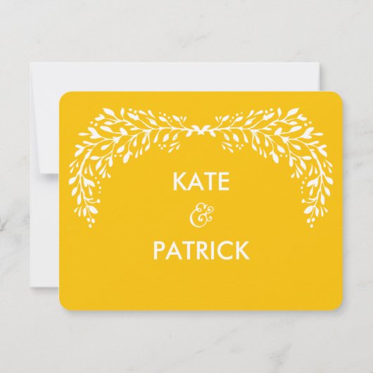 Blisses Laurel EDITABLE FARBE RSVP Card (Rückseite)