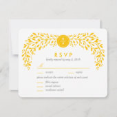 Blisses Laurel EDITABLE FARBE RSVP Card (Vorderseite)