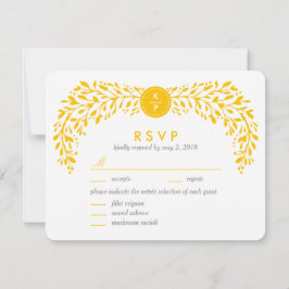 Blisses Laurel EDITABLE FARBE RSVP Card Karte