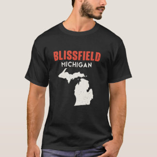 Blissfield Michigan USA Staat America Travel Michi T-Shirt