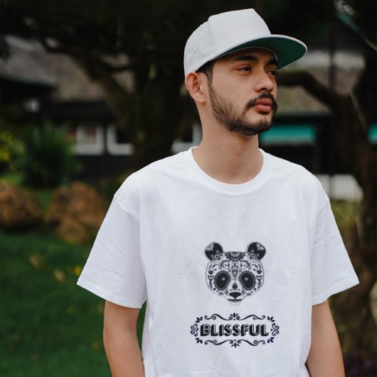 BLISSFUL 3D-Textentwurf T-Shirt