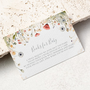 Blissful Boho Wildblume Baby Shooting Book Request Begleitkarte
