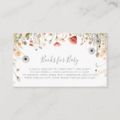 Blissful Boho Wildblume Baby Shooting Book Request Begleitkarte (Vorderseite)