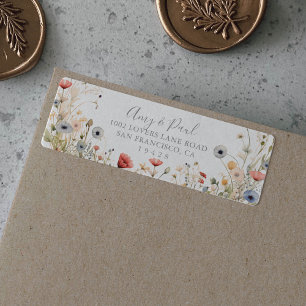 Blissful-Boho-Wildblume-Rücksendeadresse