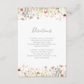 Blissful Boho Wildblume Wedding Directions Begleitkarte (Vorderseite)