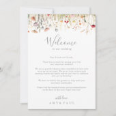Blissful Boho Wildblume Wedding Willkommensbrief (Vorderseite)