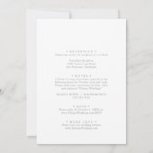 Blissful Boho Wildflower Front & Back Wedding Einladung (Rückseite)