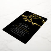 Blissful Branches Brautparty Gold Foil Einladung (Gedreht)