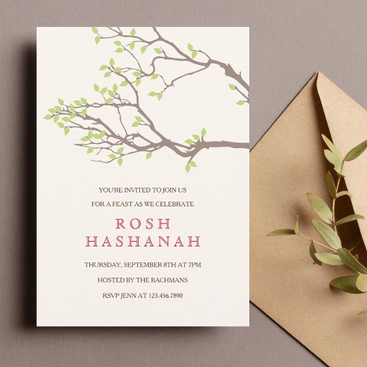 Blissful Branches Rosh Hashanah Einladung