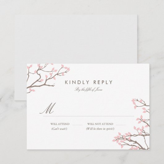 Blissful Branches Wedding RSVP (Vorne/Hinten)