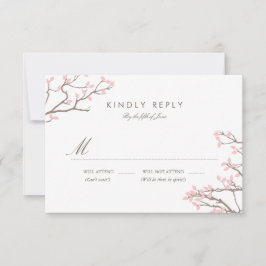 Blissful Branches Wedding RSVP Karte