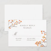 Blissful Branches Wedding RSVP Karte (Vorne/Hinten)