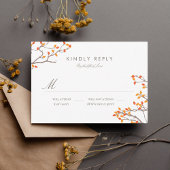 Blissful Branches Wedding RSVP Karte
