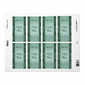 Blissful Brocade Sage Wedding Wine Label (Vorne)