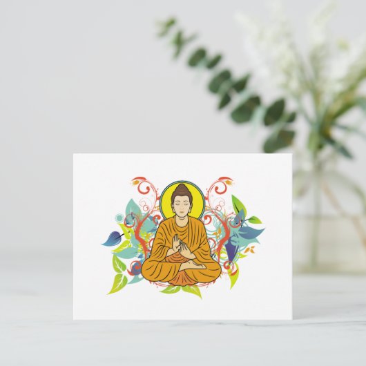 Blissful Buddha Postkarte (Stehend Vorderseite)