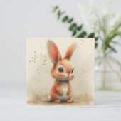 Blissful Bunnies: Spielerische Ausdrücke 🐇 digita Feiertagskarte (Stehend Vorderseite)