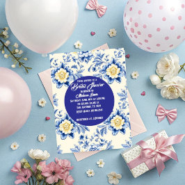Blissful Chinoiserie Bridal Shower Invitation Einladung