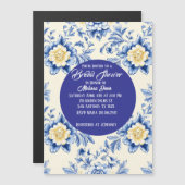 Blissful Chinoiserie Bridal Shower Invitation Magneteinladung (Vorne/Hinten)