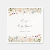 Blissful Colorful Boho Wildflower Baby Shower Serviette (Vorderseite)