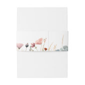 Blissful Colorful Boho Wildflower Wedding Einladungsbanderole (Rückseitenbeispiel)