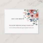 Blissful Floral Dusty Blue Website (oder andere) Begleitkarte (Vorderseite)