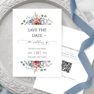 Blissful Floral Elegante Save the Date Card Ankündigung
