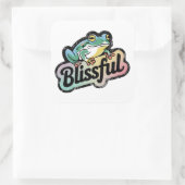 Blissful Frog Sticker - Niedlich & Funny Frosch Ar (Tasche)