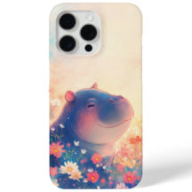 Blissful Hippo in a Dreamy Meadow