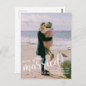 Blissful News Wedding Save the Date Postkarte (Vorne/Hinten)