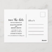 Blissful News Wedding Save the Date Postkarte (Rückseite)