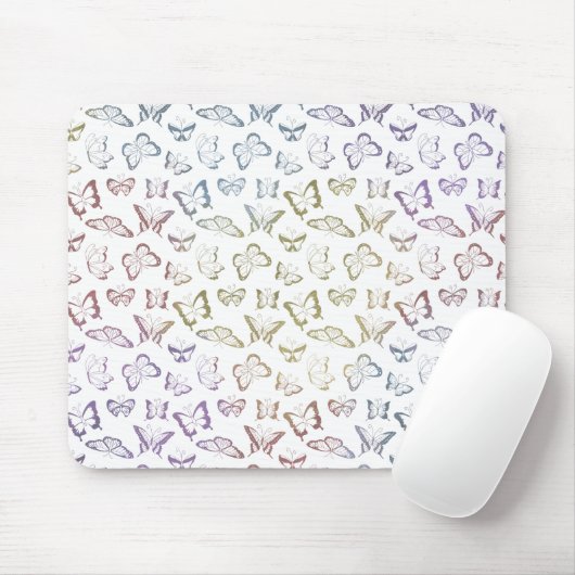 Blissful Watercolor-Schmetterlinge Mousepad (Mit Mouse)