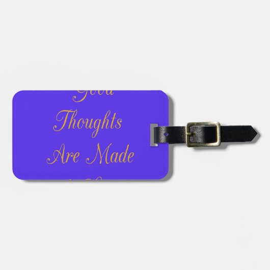 Blissreiche Überlegungen: Gute Gedanken an Liebe Gepäckanhänger (Vorderseite horizontal)