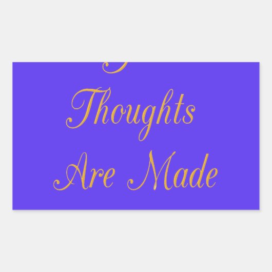 Blissreiche Überlegungen: Gute Gedanken an Liebe Rechteckiger Aufkleber (Vorderseite)