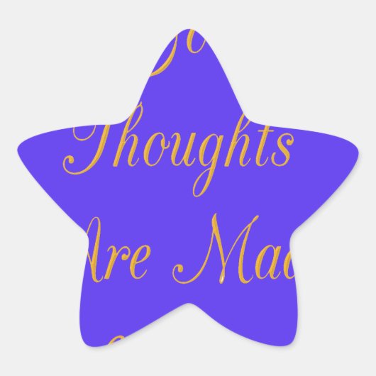 Blissreiche Überlegungen: Gute Gedanken an Liebe Stern-Aufkleber (Vorderseite)