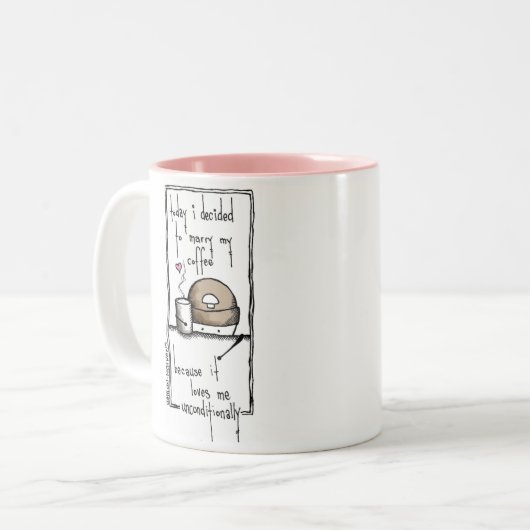 Blissvoll Kaffee Zweifarbige Tasse (Vorderseite Links)