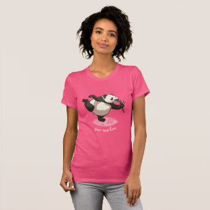 Blissvoll Panda riecht Blossom-Blume mit Text T-Shirt
