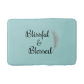 Blissvoll und gesegnet türkisblaue Federmatte Badematte (Vorderseite)