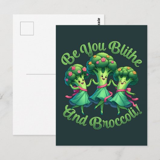 Blithe und Broccoli Postkarte (Vorne/Hinten)