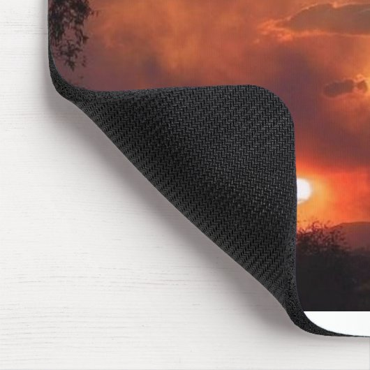 Blitz am Sonnenuntergang Mousepad (Ecke)