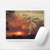 Blitz am Sonnenuntergang Mousepad (Mit Mouse)