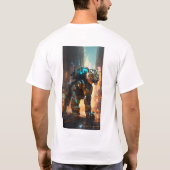 Blitz auf einem Roboter-Tiger mit Vollkorallenheid T-Shirt (Rückseite)