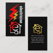 Blitz auf elektrischer Zuhause Visitenkarte (Vorne/Hinten)
