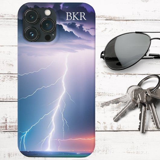Blitz auf Wasser Monogramm iPhone Hülle