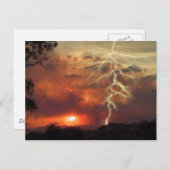 Blitz bei Sonnenuntergang Postkarte (Vorne/Hinten)