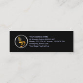 Blitz-blaue Schallwelle berufliches DJ Mini Visitenkarte (Rückseite)