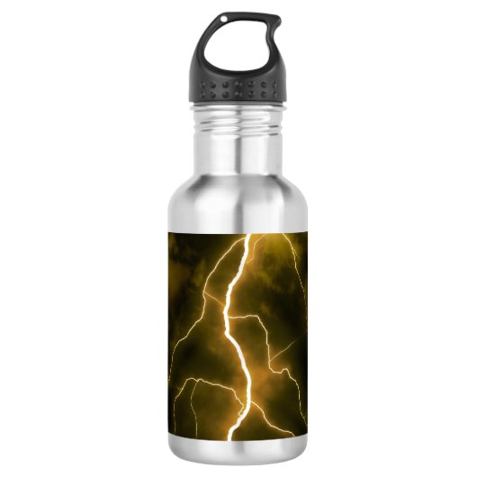 Blitz-Blitz Edelstahlflasche (Vorderseite)