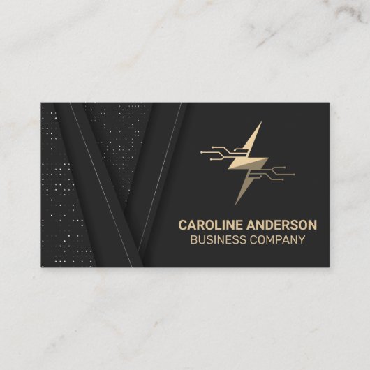 Blitz-Bolt-Tech-Logo-Visitenkarte Visitenkarte (Vorderseite)