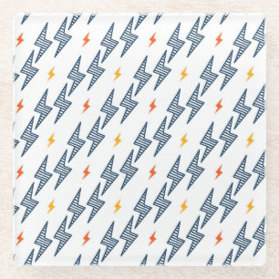 Blitz Bolzen Doodle Nahtloser Blitz Glasuntersetzer